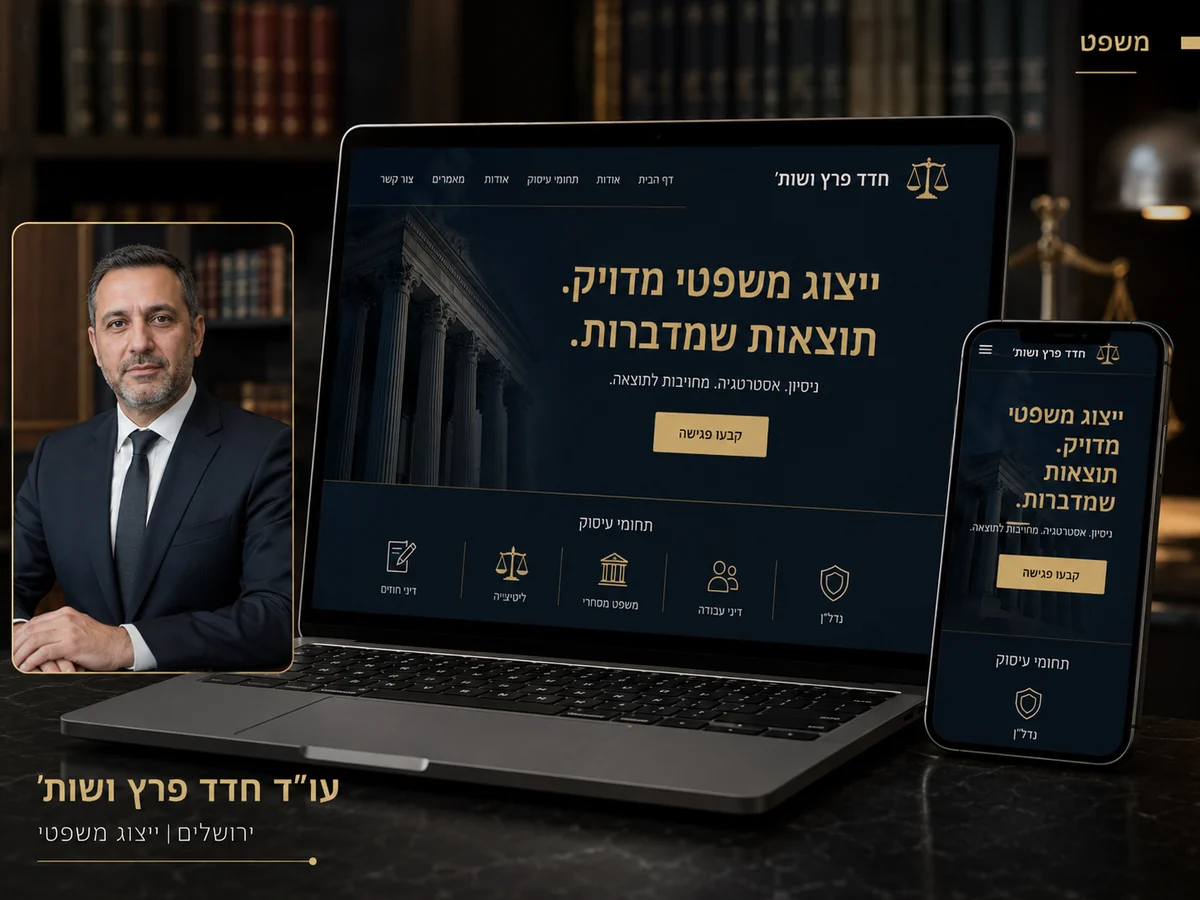 עו״ד חדד פרץ ושות׳ — דף נחיתה לדוגמה